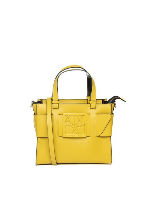 Borsa a mano logo giallo ARMANI EXCHANGE | 9426900A874-U2159